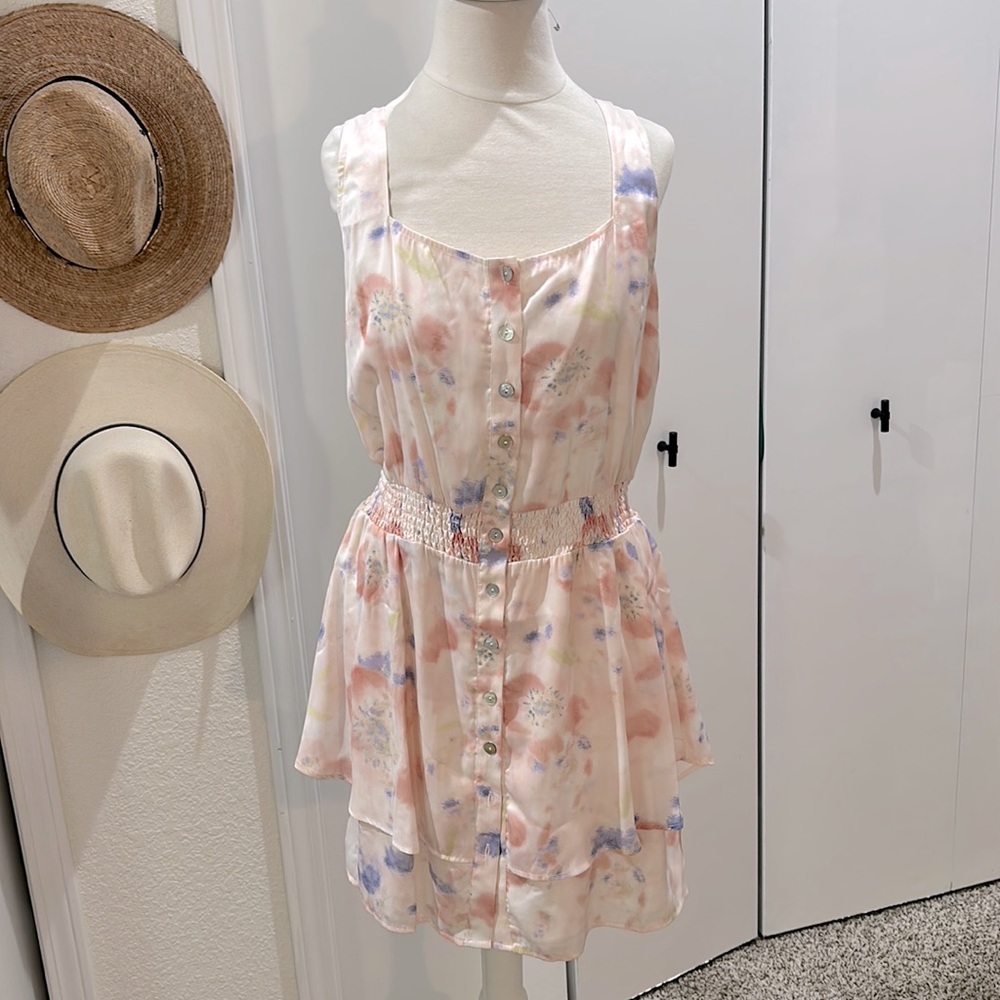 Designer Satin Floral Dress